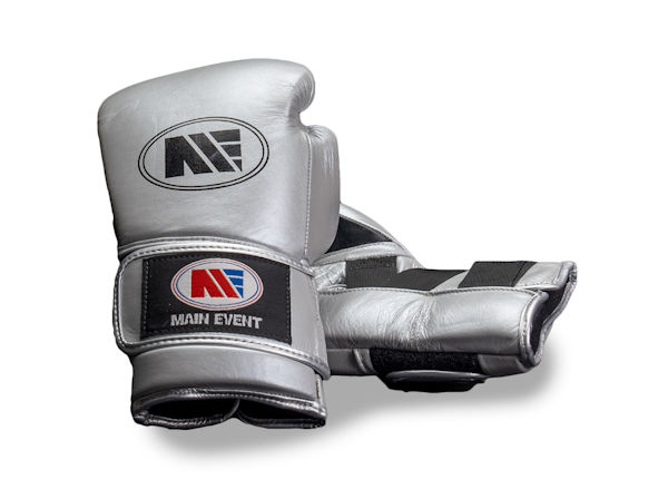 Main Event TTG 5000 Titanium Training Boxing Gloves Silver